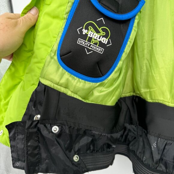 Brugi junior boys winter jacket coat green boys size large Extra Large age 11/1 - Picture 11 of 13